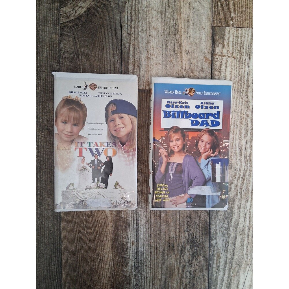 Mary-Kate & Ashley Olsen VHS Lot (2) It Takes Two & Billboard Dad Untested